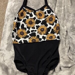 Sunflower Print/ cow print leotard
